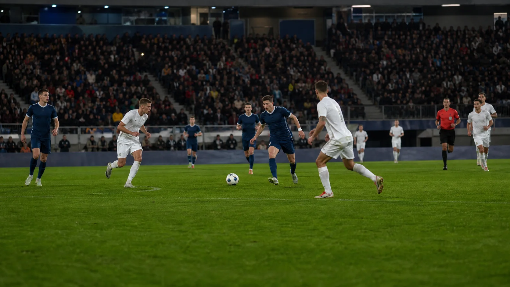 Europeisk landskamp under kvalet till fotboll EM.